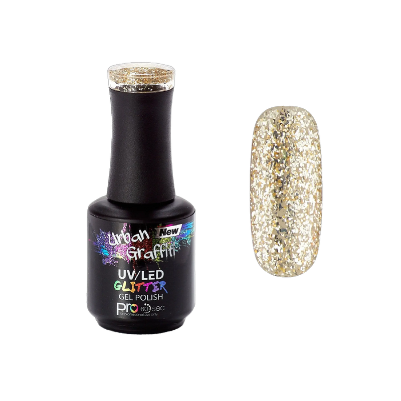 Sphinx - UGGP-A0917 Urban Graffiti - Χρυσό Chunky Glitter Gel Βερνίκι - 15ml