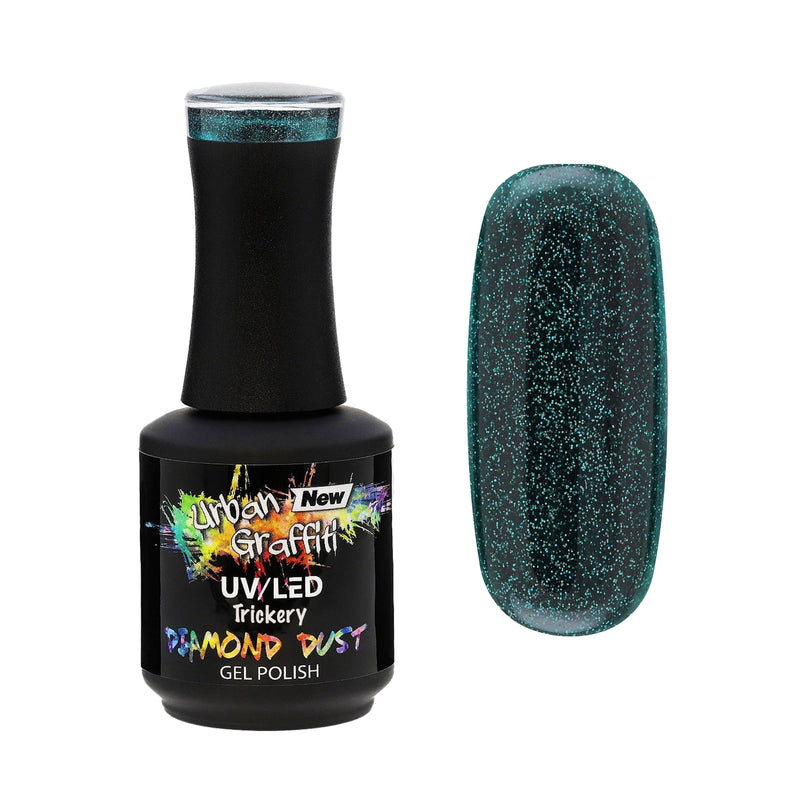 Trickery - UGGP-DD006 - Πράσινο Glitter - Τζελ βερνίκι Urban Graffiti 15ml
