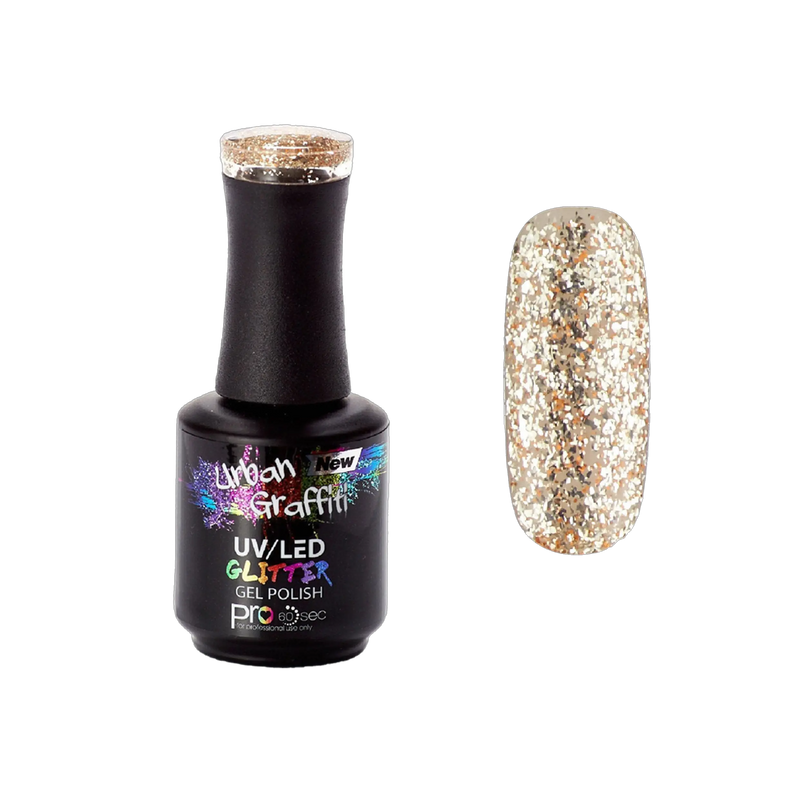 King Tut - UGGP-A0915 Urban Graffiti Χρυσό Glitter Gel Polish 15ml